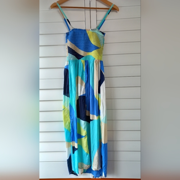 M&S Collection Beach Dress Turquoise Size 8 Removable Straps Holiday Cruise BNWT - Picture 11 of 13